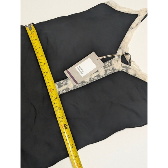 NEW ZARA Black Lace Trimmed Slip Midi Dress Women's Size XS - Picture 10 of 16